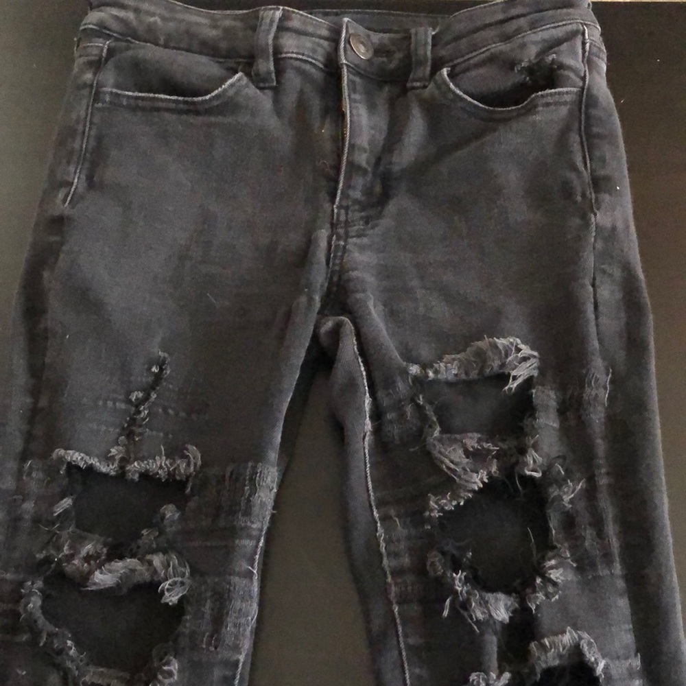 Black grey jeans, size 4 Regular. American eagle